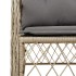 Sillones jardín con cojines 2 uds ratán sintético beige