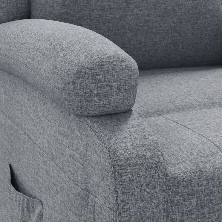 Sillón reclinable de tela gris