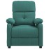 Sillón reclinable de tela verde