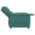Sillón reclinable de tela verde
