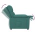 Sillón reclinable de tela verde