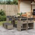 Set comedor jardín 9 pzas y cojines ratán sintético