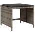 Set comedor jardín 9 pzas y cojines ratán sintético