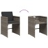 Set comedor jardín 9 pzas y cojines ratán sintético