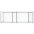 Jaula de perros con puertas acero galvanizado gris 4x2x1,5