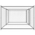 Jaula de perros con puertas acero galvanizado gris 4x2x1,5
