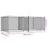 Jaula de perros con puertas acero galvanizado gris 4x2x1,5