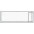 Jaula de perros con puerta acero galvanizado gris 4x2x1,5