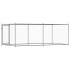 Jaula de perros con puerta acero galvanizado gris 4x2x1,5