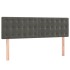 Cama box spring con colchón terciopelo gris oscuro 140x200