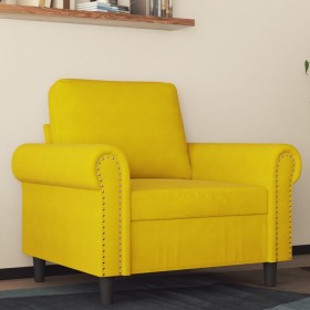 Sillón de terciopelo amarillo 60