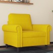 Sillón de terciopelo amarillo 60 cm