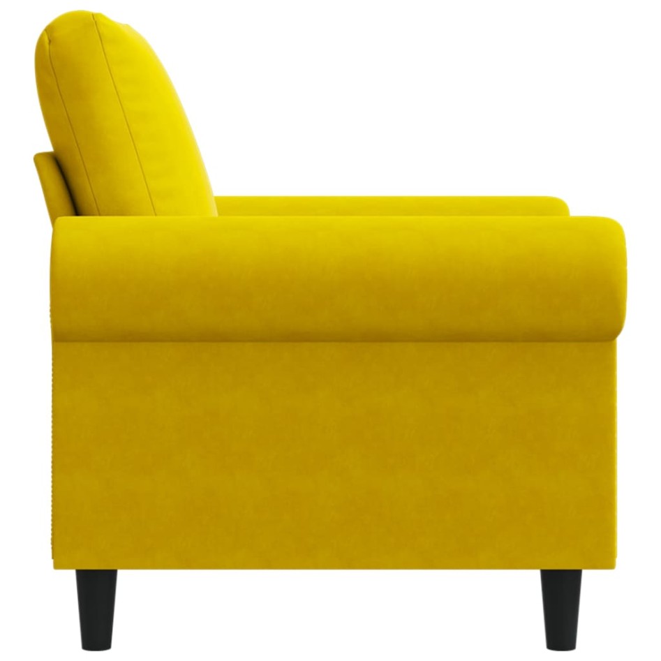 Sillón de terciopelo amarillo 60