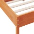 Cama sin colchón madera maciza de pino marrón cera 140x190