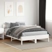 Estructura de cama sin colchón madera de pino blanca 120x200 cm