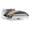 Estructura de cama sin colchón madera maciza de pino 160x200 cm
