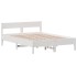 Estructura de cama sin colchón madera maciza de pino 160x200