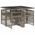 Set comedor de jardín 5 piezas con cojines ratán sintético