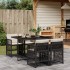 Set de muebles jardín 5 pzas con cojines ratán sintético