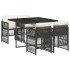 Set de muebles jardín 5 pzas con cojines ratán sintético