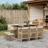 Set comedor de jardín 11 pzas con cojines ratán sintético