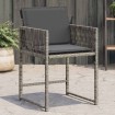 Sillones de jardín con cojines 4 uds ratán sintético gris