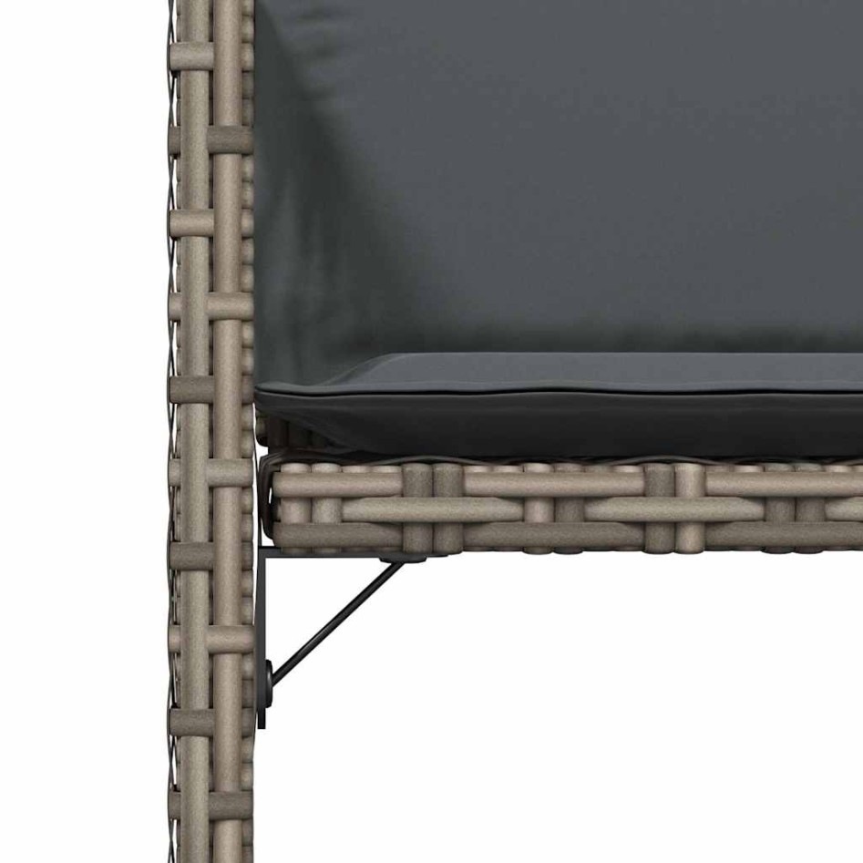 Sillones de jardín con cojines 4 uds ratán sintético