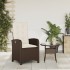 Sillón reclinable de jardín con cojines ratán sintético