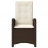 Sillón reclinable de jardín con cojines ratán sintético
