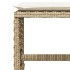 Taburetes de jardín con cojines 4 uds ratán PE beige