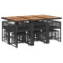 Set de comedor jardín 11 pzas con cojines ratán sintético