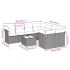 Set de muebles de jardín 9 pzas y cojines ratán sintético