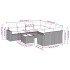 Set muebles jardín 9 pzas y cojines ratán sintético gris