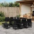 Set de comedor jardín 11 pzas con cojines ratán sintético