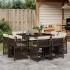 Set comedor para jardín 9 pzas y cojines ratán sintético