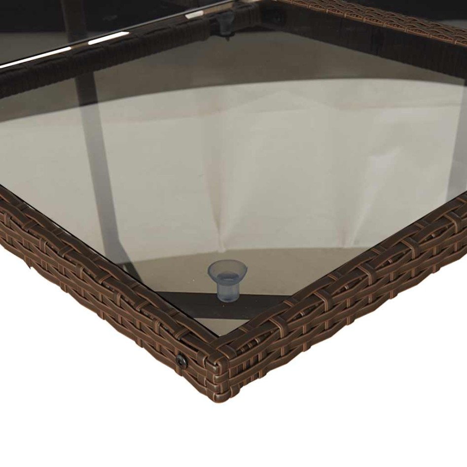 Set comedor para jardín 9 pzas y cojines ratán sintético