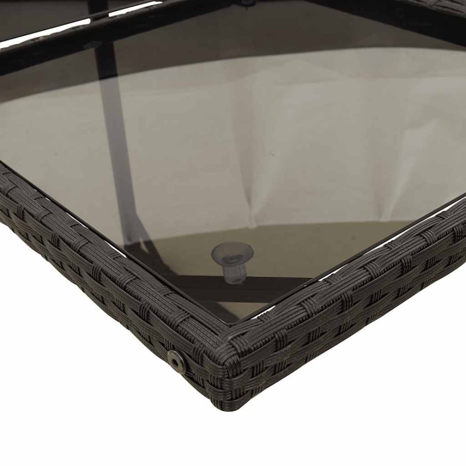 Set de comedor de jardín 9 pzas y cojines ratán sintético