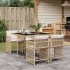 Set comedor de jardín 5 pzas con cojines ratán sintético