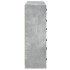 Estantería con puertas madera de ingeniería gris 136x37x109