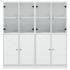 Estantería con puertas madera de ingeniería negro 136x37x142