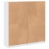 Estantería con puertas madera de ingeniería negro 136x37x142
