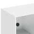 Estantería con puertas madera de ingeniería negro 136x37x142