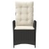 Sillones reclinable jardín cojines 2 uds ratán sintético