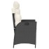 Sillones reclinable jardín cojines 2 uds ratán sintético