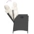 Sillones reclinable jardín cojines 2 uds ratán sintético