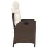 Sillones reclinables jardín con cojines marrones 2 uds ratán