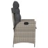 Sillones reclinables de jardín con cojines gris 2 uds ratán