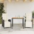 Set comedor de jardín 3 pzas con cojines ratán sintético