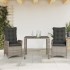 Set comedor de jardín 3 piezas con cojines ratán sintético