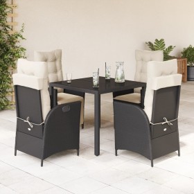 Set de muebles jardín 5 pzas con cojines ratán sintético